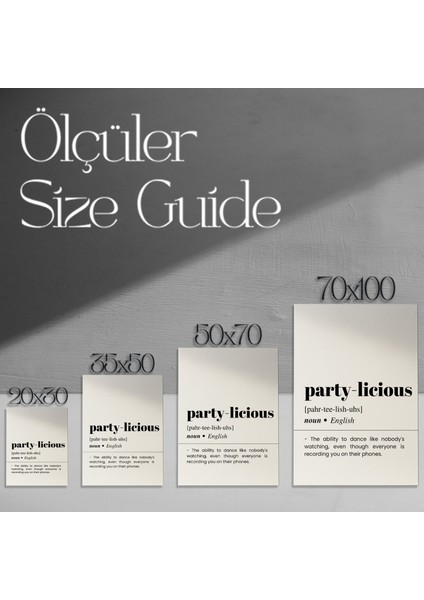 Party-Licious Parti Tanımı Tablosu modelleri