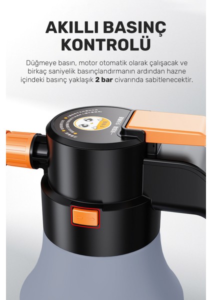 Yeni Model Şarjlı Otomatik Yüksek Basınçlı Oto Araba Yıkama ve Temizleme Köpük Püskürtücü El Pompası modelleri