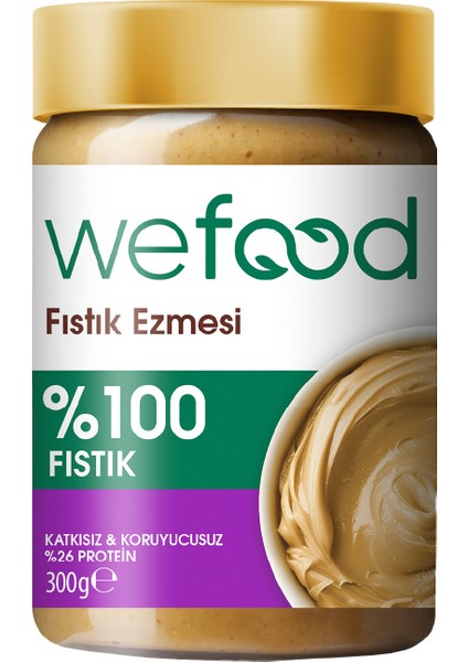 Şekersiz Sade %100 Fıstık Ezmesi 300 gr 8682392174013