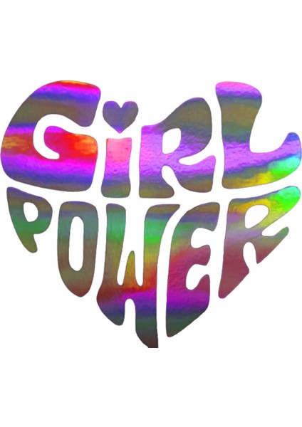 Girlpower Hologram Sticker – Işık Vurunca Renk Değiştirir – Modifiye Dekarasyon Sticker Araç,kask, Cam Uyumlu,düz ve Prüzsüz Yüzeyler fiyatları