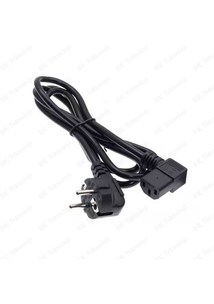 90 Derece Sol Açılı Pc Monitör Tv Printer Power Güç Kablosu - 1.8 Metre