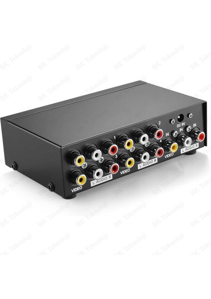 4 Port 1 Giriş 4 Çıkış Kompozit Video Ses Ayırıcı Çoklayıcı Splitter indirimleri
