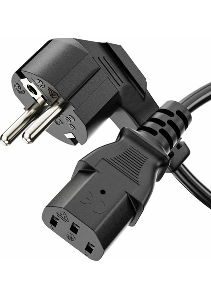 Kısa C13 Pc Monitör Tv Printer Power Şarj Kablosu - 50CM