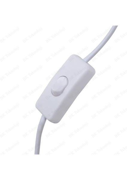 220 Volt Anahtarlı Fişli Açık Uçlu Güç Kablosu 1 Metre Beyaz indirimleri