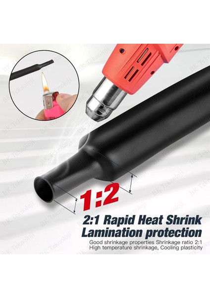 800 Adet Isıyla Daralan Makaron Seti Kablo Koruyucu Kılıf modelleri