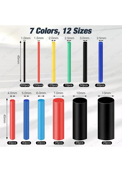 800 Adet Isıyla Daralan Makaron Seti Kablo Koruyucu Kılıf indirimleri