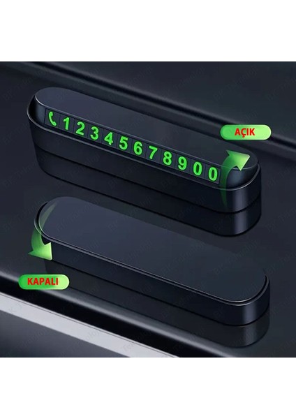 Aç Kapa Fosforlu Araç Park Numaratörü Parkmatik