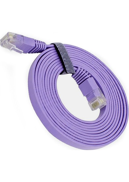 Cat6 Flat Yassı Ethernet Network Ağ Kablosu 1.8 Metre
