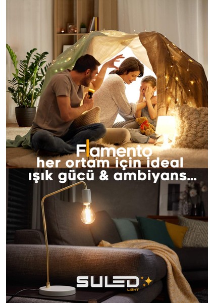 Flamento Rustik Ampül E27 Duy 220V Dimmer Uyumlu %90 Tasarruflu Ev Cafe Aplik Abajur Tavan Ampül modelleri