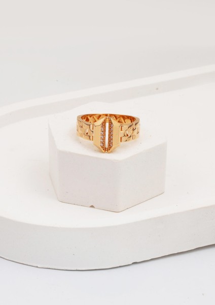 Rolex Tarzı 14 Ayar Rose Altın Yüzük fırsatları