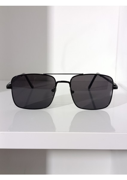Kare Pilot Güneş Gözlüğü Siyah Metal Çerçeve UV400 modelleri
