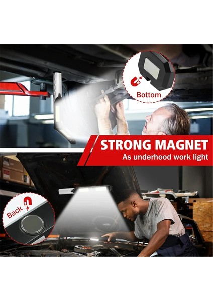 Çok Işlevli LED El Feneri USB Şarj Edilebilir Manyetik Çalışma Işıkları Taşınabilir Açık Hava Kamp Balıkçılık Feneri (Yurt Dışından) fiyatları