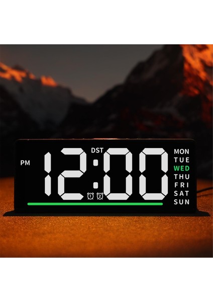 Ağır Uyuyanlar Için Yüksek Sesli Çalar Saat, Yatak Odaları Için LED Dijital Çalar Saat, Sıcaklık Tarih ve Çift Alarm (Yurt Dışından) fiyatları