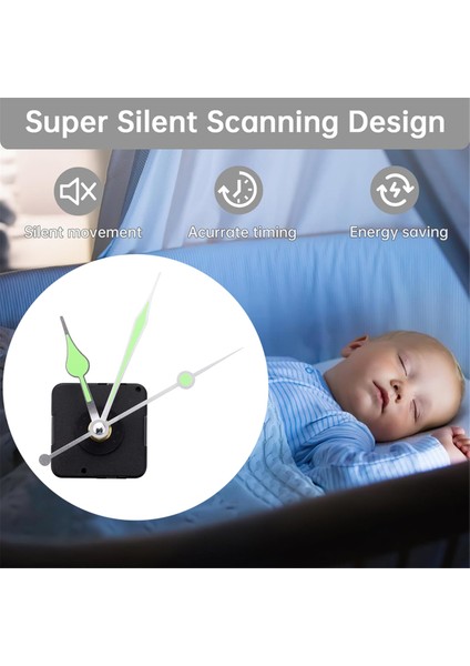 Saat Mekanizması Kuvars Saat Mekanizması Değiştirme Kiti, Sessiz Motor ve Akreplerle Kendin Yap Duvar Saati Tamir Parçaları (Yurt Dışından) fırsatları