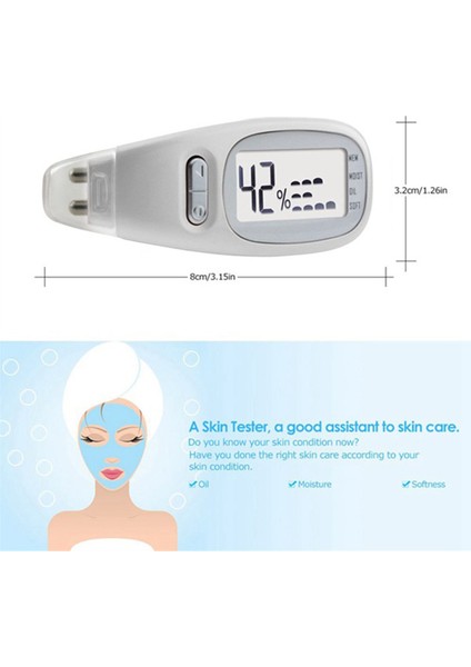 Cilt Analiz Cihazı Hassas Dijital LCD Ekran Yüz Vücut Cilt Nem Yağ Test Cihazı Elde Taşınabilir (Yurt Dışından) indirimleri