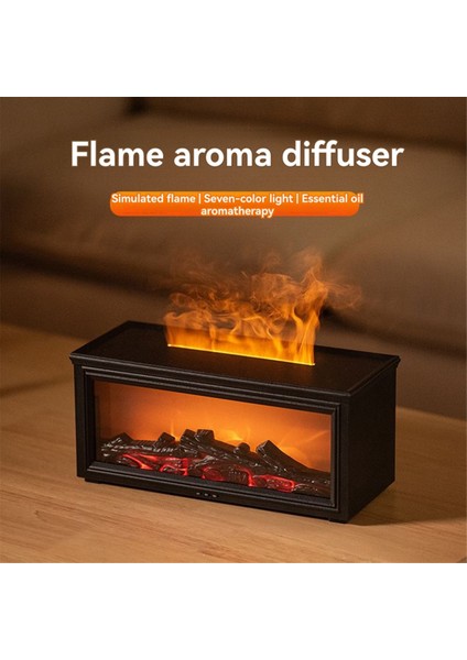Şömine Aroma Difüzörü Yaratıcı Alev Nemlendirici Uzaktan Kumandalı Susuz Otomatik Kapanma ve Gerçekçi Şömine Gece Lambası, A (Yurt Dışından) modelleri