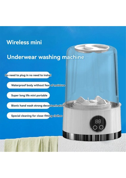 Mini Şarj Edilebilir Çamaşır Makinesi Iç Çamaşırı Seyahat Taşınabilir Küçük Çorap Çamaşır Makinesi Giysi Kovası Yeşil (Yurt Dışından) modelleri