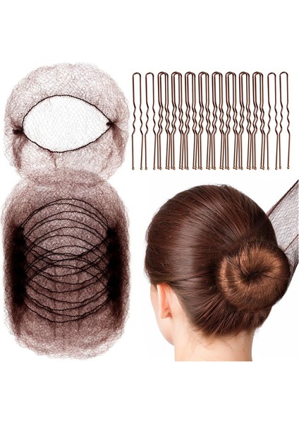 50 Adet Örgü Saç Ağları ve 100 Adet U Şeklinde, Gıda Hizmet Çalışanları Için Saç Ağları, Kadınlar ve Erkekler Için Saç Ağları Kahverengi (Yurt Dışından) fiyatları