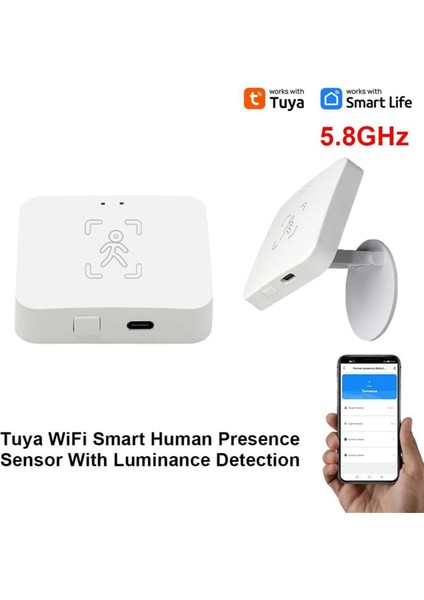 Tuya Wifi Insan Varlığı Dedektörü Tutucu Akıllı Insan Vücudu Pır Sensörü Radar Mikrodalga Hareket Sensörü 5.8ghz Algılama (Yurt Dışından) fiyatları