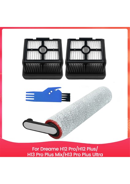 Dreame H12 PRO/H12 PLUS/H13 Pro Plus MIX/H13 Pro Plus Ultra Yedek Parçaları Için 4 Adet Rulo Fırça ve Filtre Aksesuar Seti (Yurt Dışından)