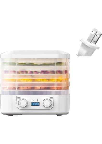 Gıda Dondurarak Kurutma Makinesi 360° Hava Akışlı Kurutma Makinesi Ayarlanabilir Zamanlayıcı ve Sıcaklık Kontrolü ile Şekerleme Atıştırmalıkları Için (Abd) (Yurt Dışından)