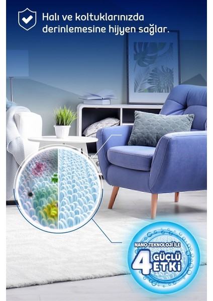 Halı ve Koltuk Şampuanı - Makine Kullanımı için, Lavanta Aromalı, Nano Teknoloji ile Derinlemesine Temizlik, 1000 ml