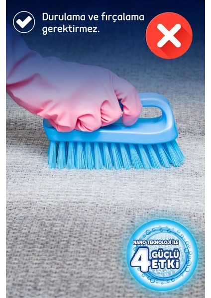Halı ve Koltuk Şampuanı - Makine Kullanımı için, Lavanta Aromalı, Nano Teknoloji ile Derinlemesine Temizlik, 1000 ml