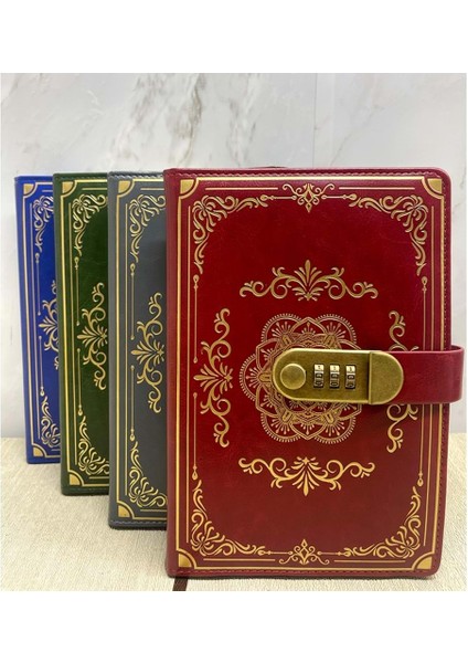 Özel Tasarım Şifreli Deri Defter