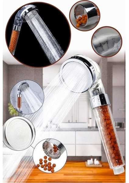 Boncuklu Su Tasarruflu Kireç Önleyici Duş Başlığı