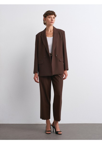 60767 Blazer Ceket-Koyu Kahve indirimleri