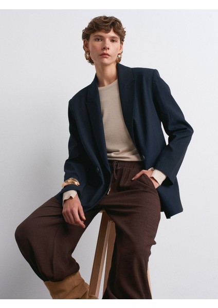 60767 Blazer Ceket-Lacivert