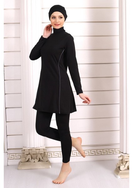 Mayo Tesettür Mayo Siyah Ara Biyeli Esnek Likralı Tam Kalıp fiyatları