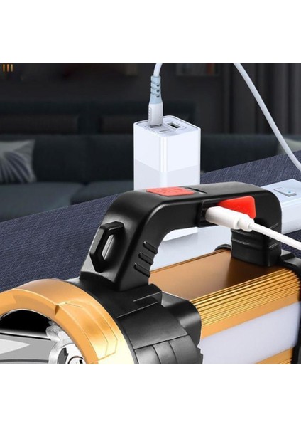 6 Mod Şarjlı El Feneri Projektör Tipi