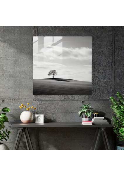 Minimalist Siyah ve Beyaz Cam Tablo - Lenticular Cam Duvar Sanatı Duvar Dekorasyonu modelleri