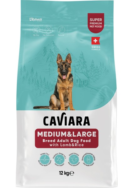 Kuzu Etli ve Pirinçli Orta & Büyük Irk Yetişkin Köpek Maması 12 kg