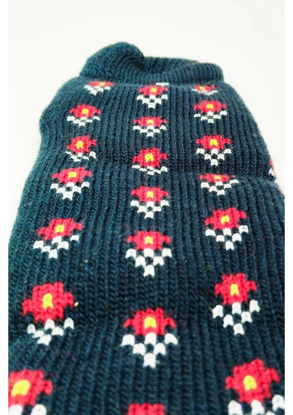 Kalın Kışlık Kadın Soket Çorap Yünlü Havlu Ev Giyim Patik Desen 2 Lacivert fiyatları