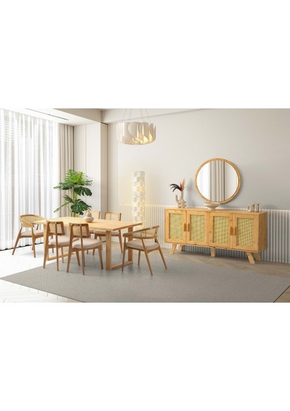 Mobilgen Naturel 2 Adet Gazel Sandalye 4 Adet Kuzey Sandalye Asrın Masa Takımı fiyatları