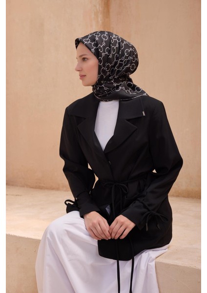 Tivil İpek Eşarp 4109 - 01 Siyah Karışık Desen fiyatları