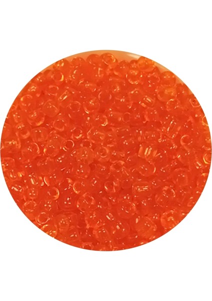 Dökme Cam Kum Boncuk (11/0) 2 mm - 60 Gram - Şeffaf Turuncu - BNC051 fiyatları