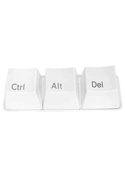3 Adet / Takım Yenilik Yaratıcı Basit Klavye Ctrl Alt Del Tipi Çay Kahve Kupa Kupası Konteyner | Kahve Kupa Kupası | Kupa Cupctrl Alt (Beyaz) (Yurt Dışından)