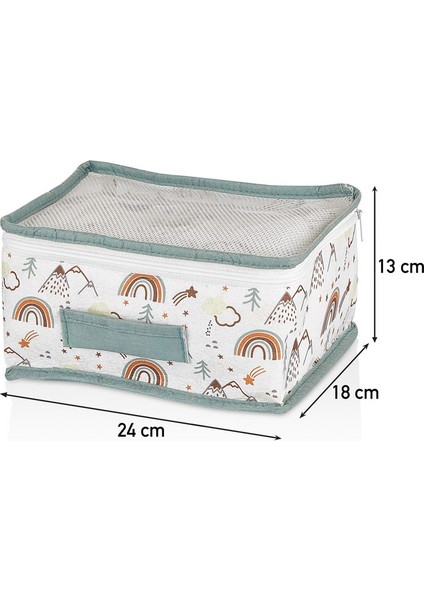 Rainbow Serisi 6 Parça Bebek Bakım Çantası Seti - Yeşil Keçe Kumaş El Çantası (36x27x14 cm) ve Farklı Boyut Seçenekleri indirimleri