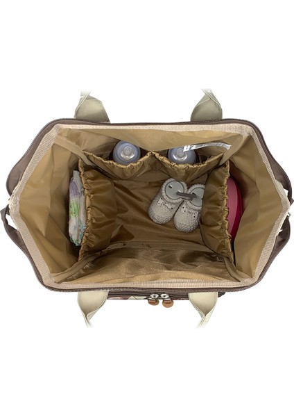 Paris Anneye Özel Suya Dayanıklı Bebek Bakım Sırt Çantası - 42x28x16 cm, %100 Polyester, Termal Bölmeli