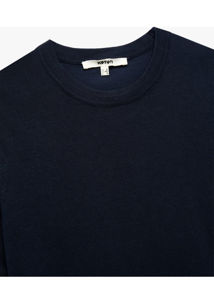 Kısa Kollu Bisiklet Yaka Basic Triko Kazak indirimleri