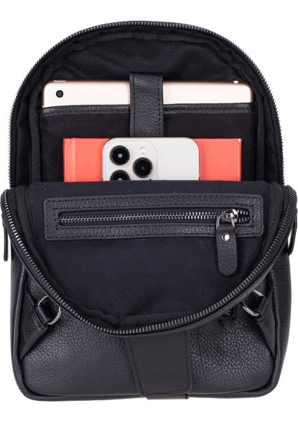 Blake Black Luxe Deri Çapraz Unisex Sırt Çantası fiyatları