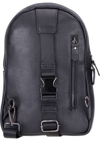 Blake Black Luxe Deri Çapraz Unisex Sırt Çantası fırsatları