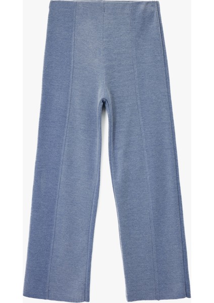 Normal Bel Nervürlü Bol Paça Pantolon