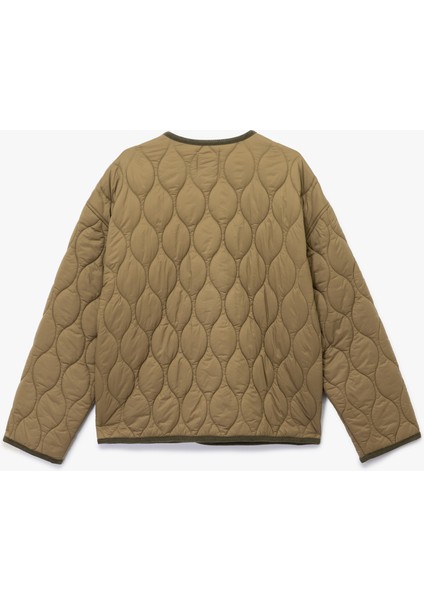 Uzun Kollu Düğmeli Cepli Bisiklet Yaka Su Itici Kapitone Mevsimlik Mont fırsatları