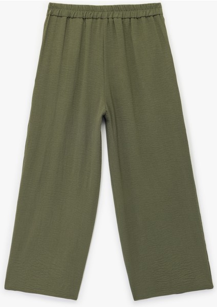Aerobin Kumaş Pileli Cepli Culotte Fit Kısa Bol Kısa Paça Pantolon fiyatları
