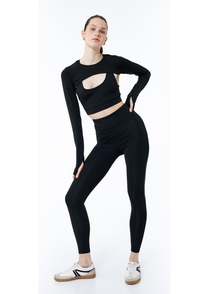 Yüksek Bel Slim Fit Uzun Basic Spor Tayt fiyatları