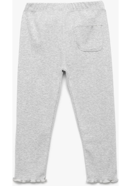 Beli Lastikli Cep Detaylı Kaşkorse Basic Tayt